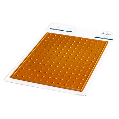 Heart grid hot foil glimmer plate by pinkfresh