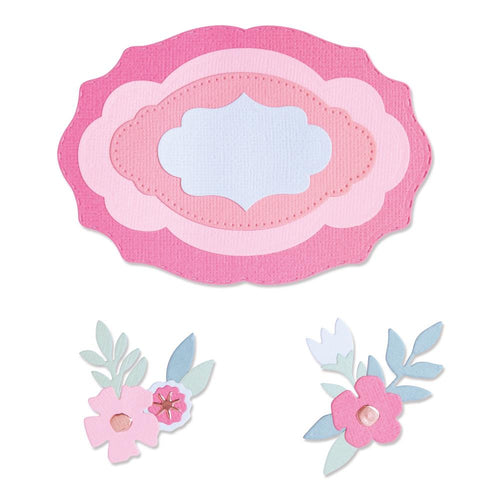 layered labels die set by Sizzix