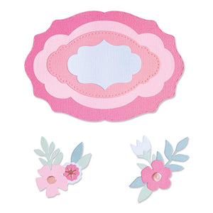 layered labels die set by Sizzix