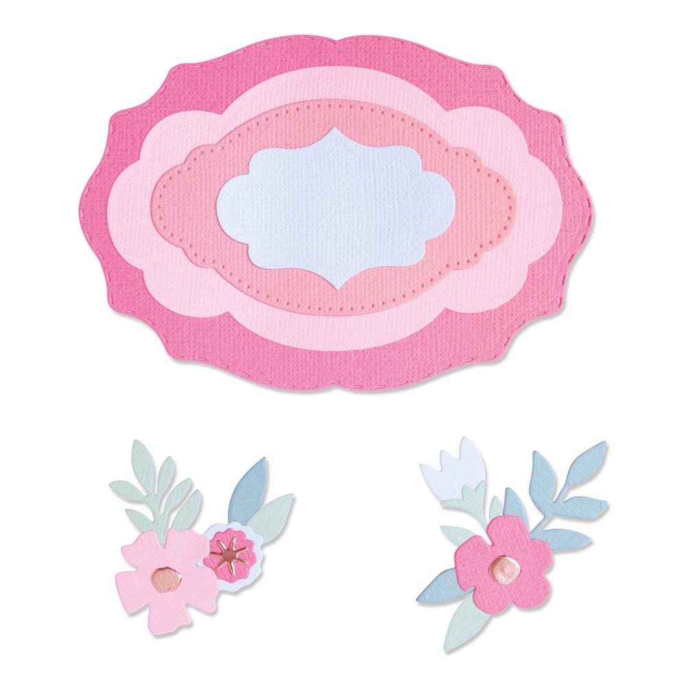 layered labels die set by Sizzix