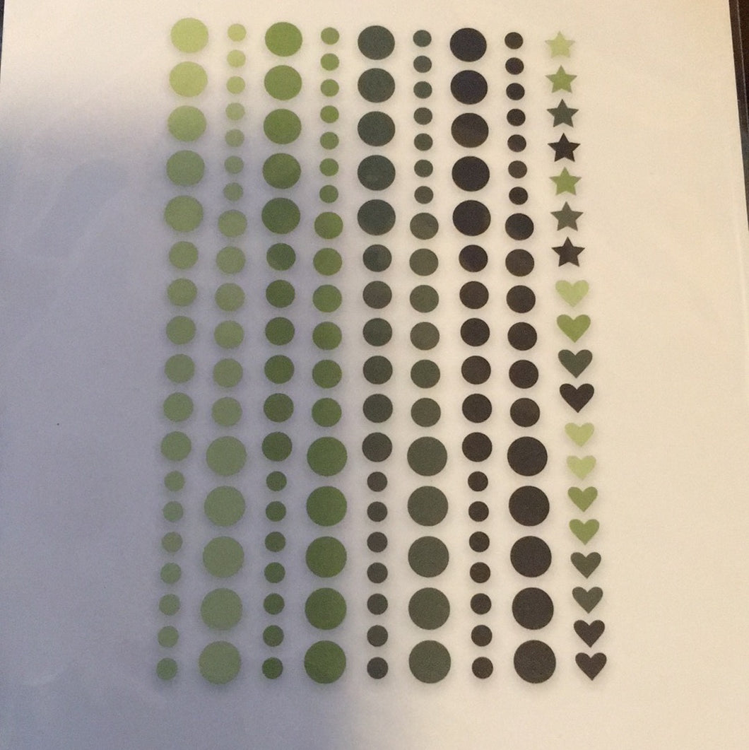Green fields  enamel dots  by Altenew blue
