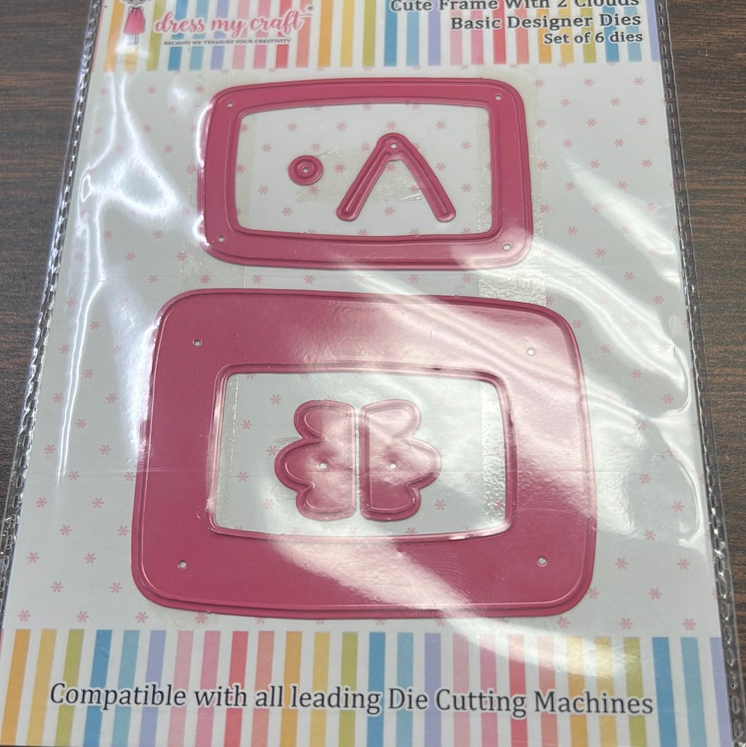 Cute frame with 2 clouds by dress my craft