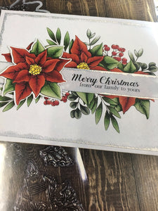 Poinsettias stamp and  die by Photoplay