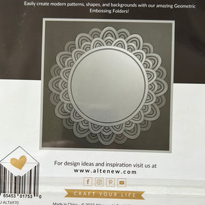 Scalloped frame  embossing folder by Altenew
