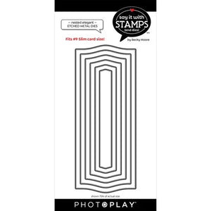 Nested elegant die Slimline by Photoplay
