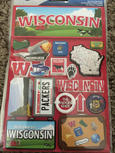 Wisconsin 3d stickers