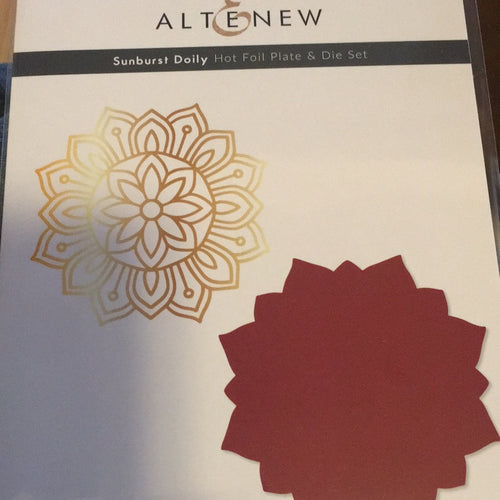 Sunburst doily hot foil plate and die by Altenew