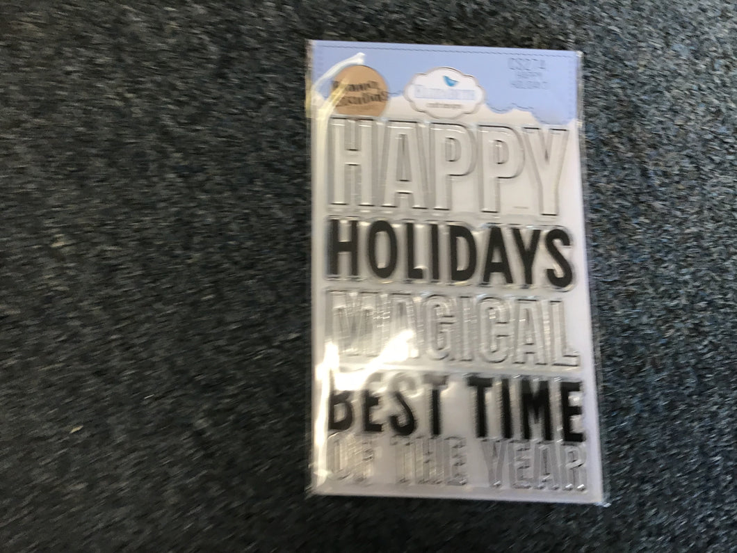 Happy holidays stamp   by Elizabeth Crafts