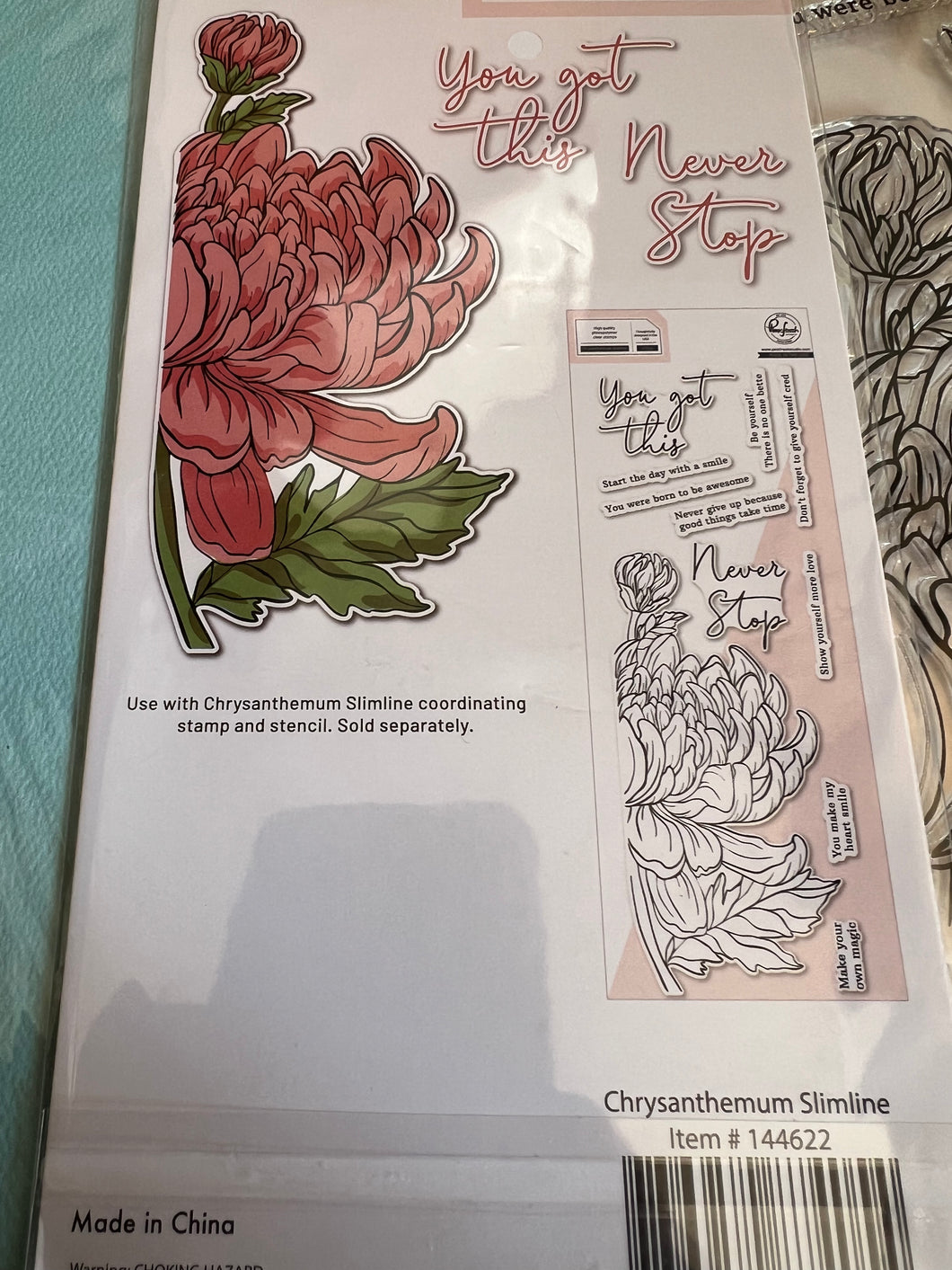 Chrysanthemum stamp die by pinkfresh