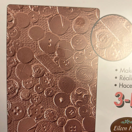 Vintage buttons 3d embossing folder by sizzix