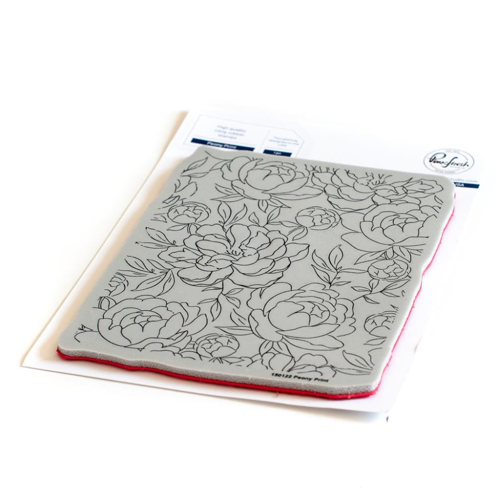 Peony print stamp by pinkfresh