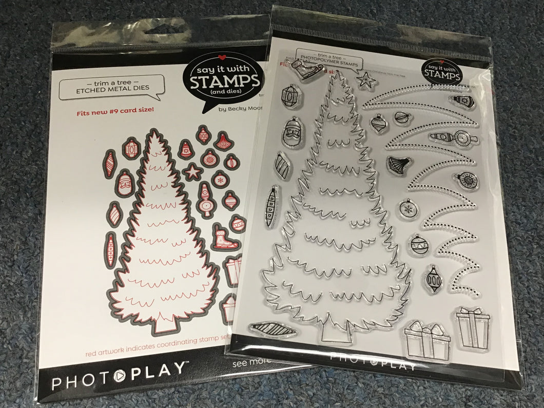 Trim a tree  #9 stamp and die by Photoplay