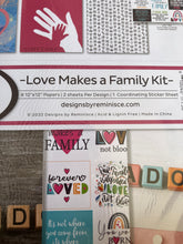 Load image into Gallery viewer, Love makes a family paper by reminisce