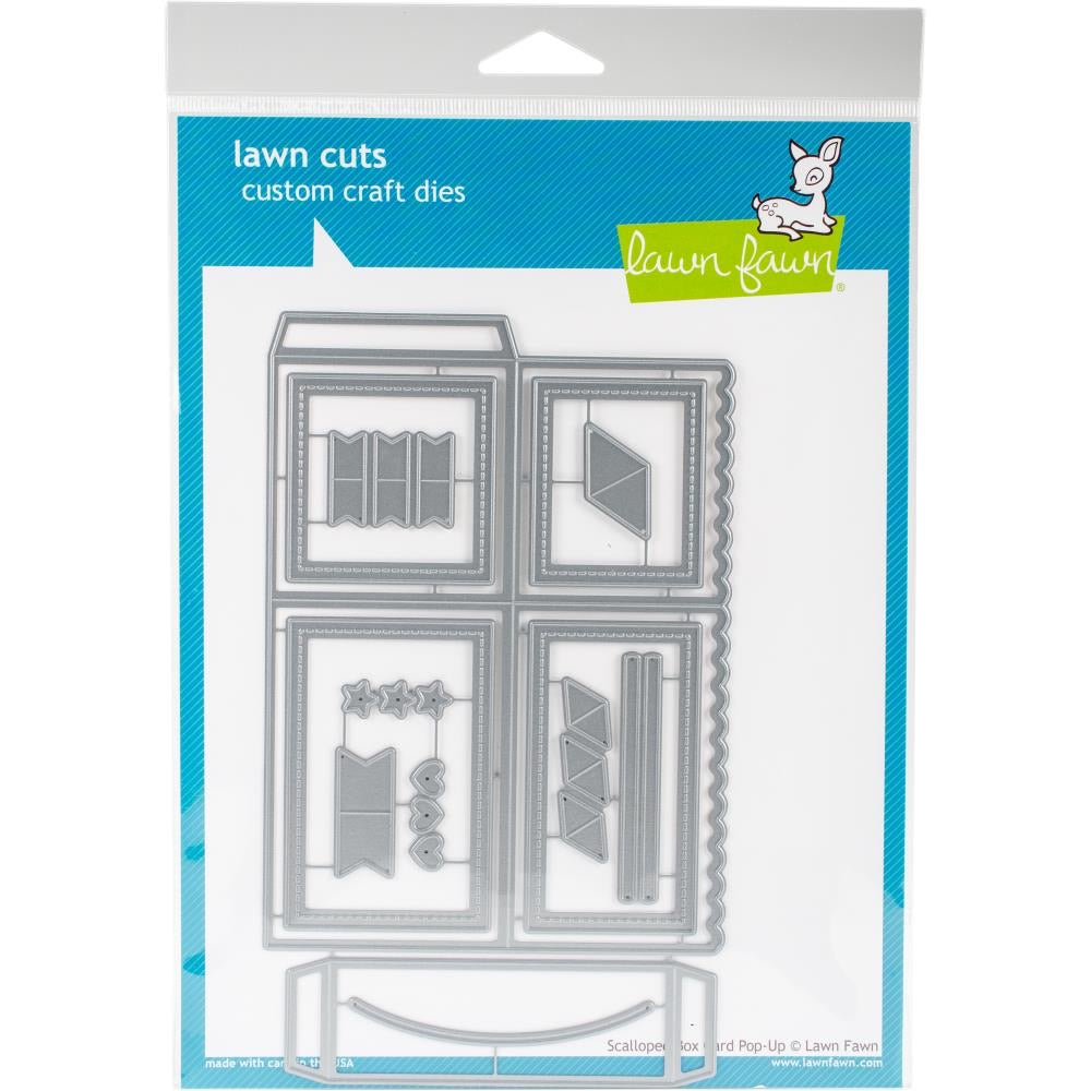 Scalloped box card die by Lawn Fawn