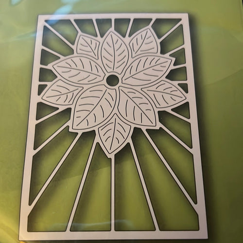 stained glass poinsettia die by poppy memory box