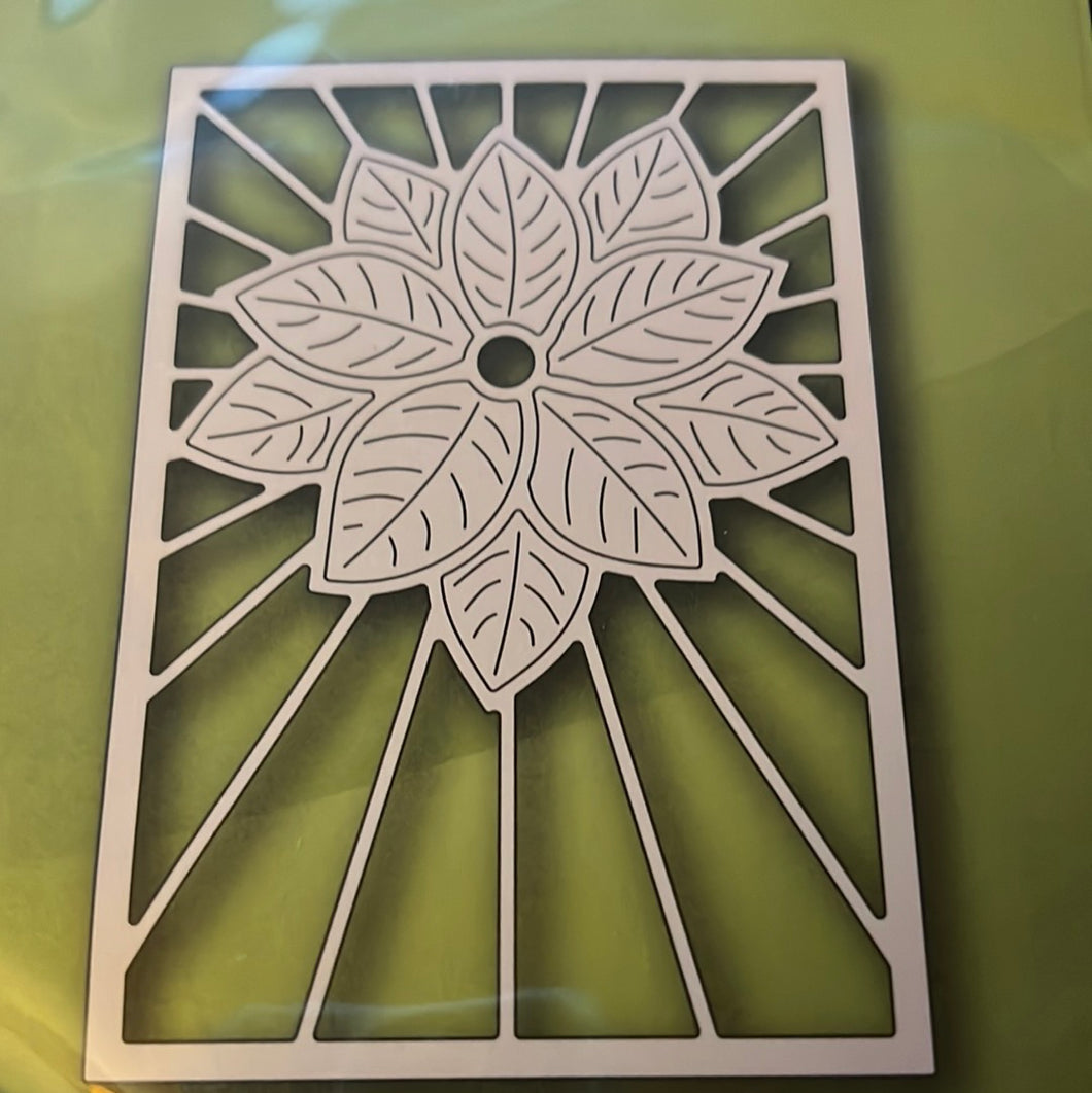 stained glass poinsettia die by poppy memory box
