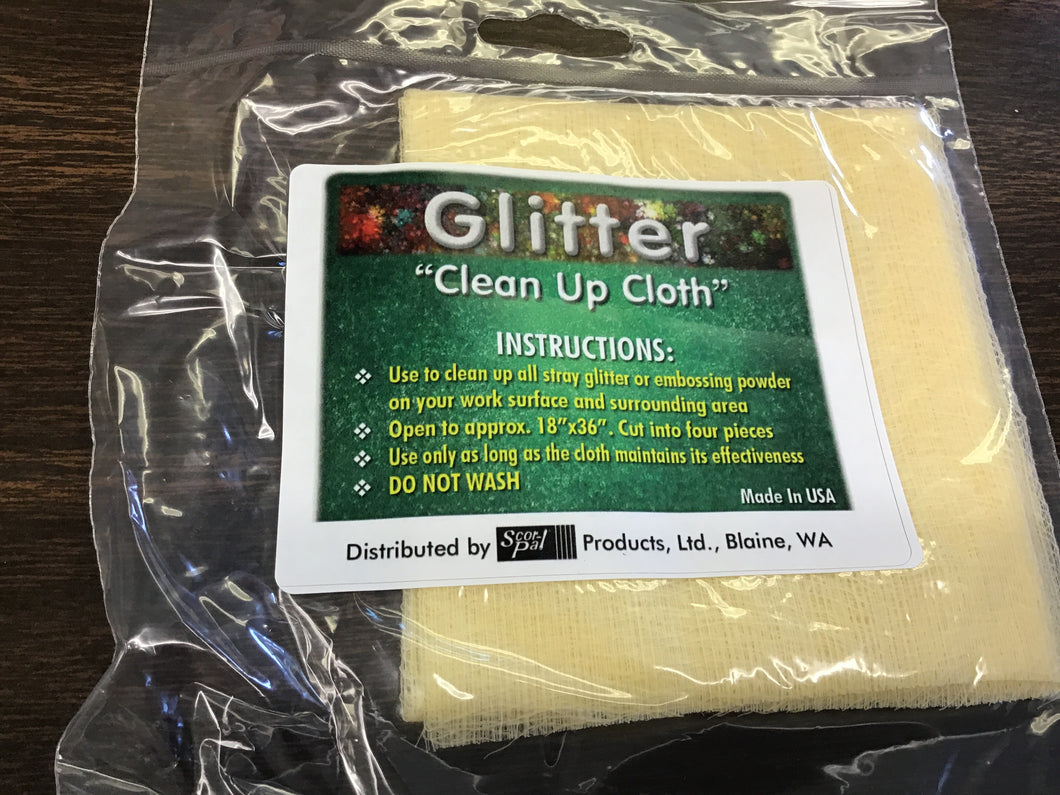 Glitter clean up cloths