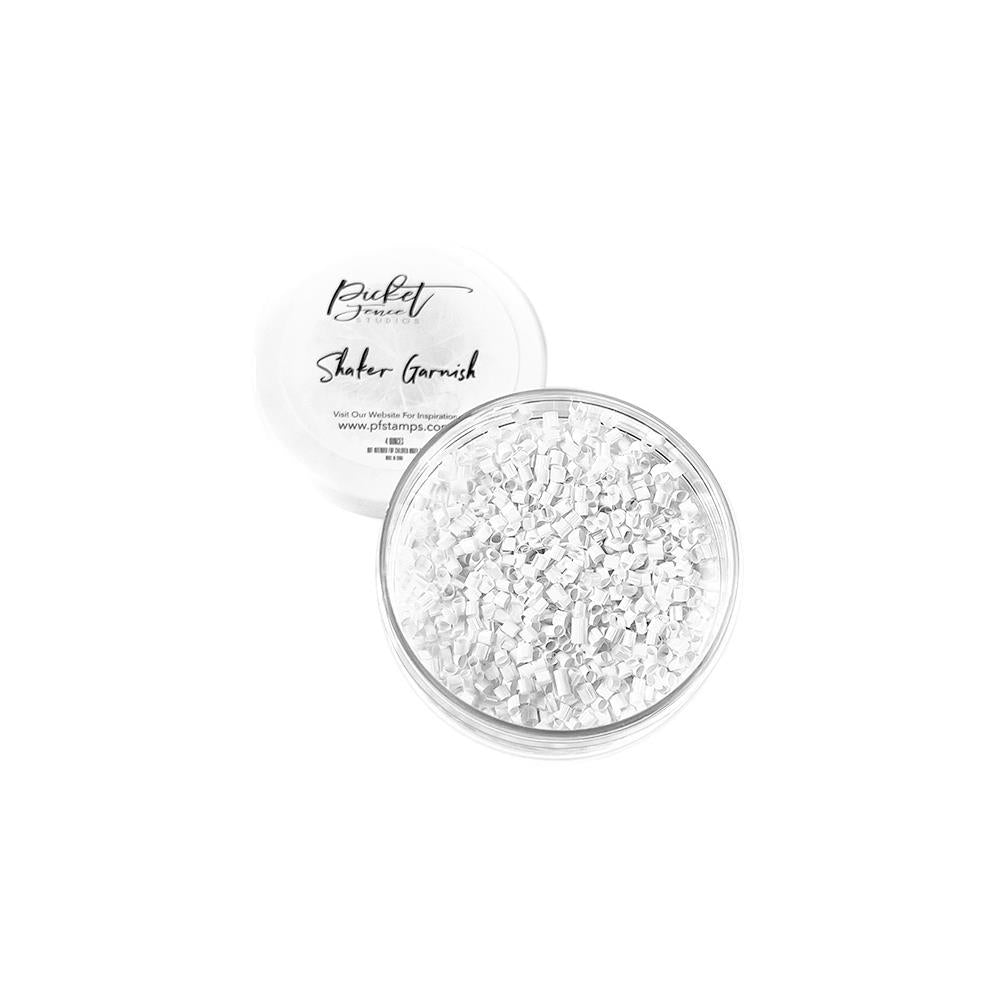 Opaque white garnish by picket fence studios