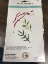 Load image into Gallery viewer, Winterbough evergreen shrubs die set by Spellbinders