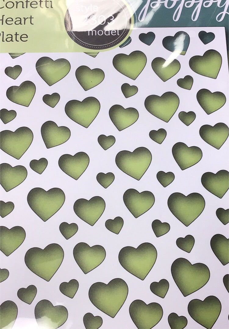 Heart confetti die by Poppy