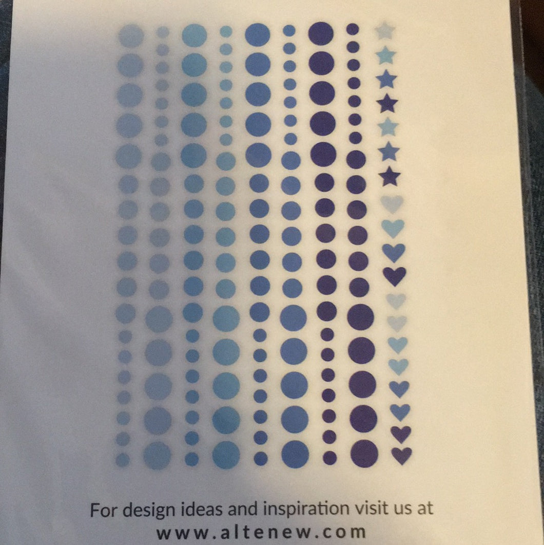 Glacier caves enamel dots  by Altenew blue