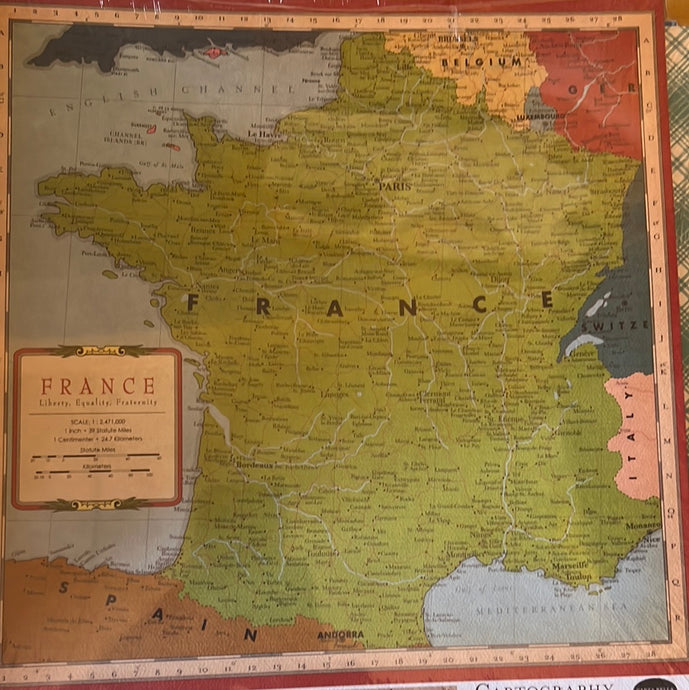 France cartography paper by carta Bella