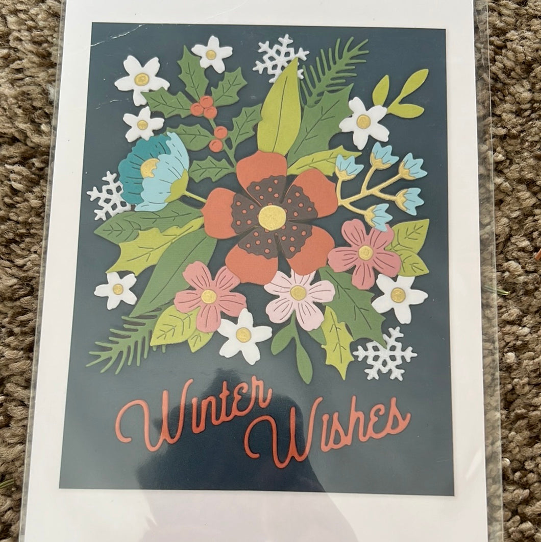 Winter florals  die set by spellbinders