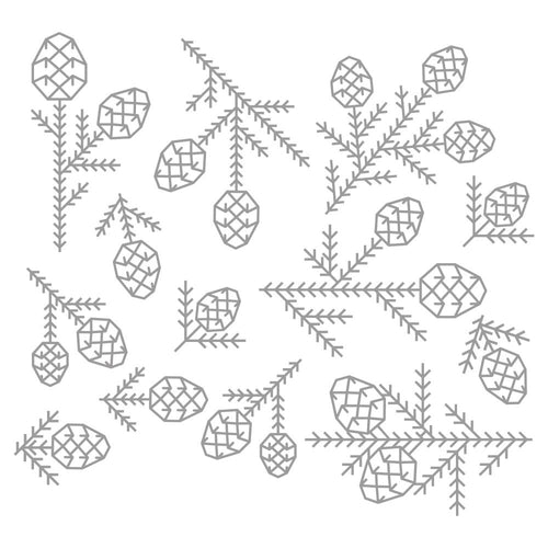 Pine patterns die set by Sizzix Tim holtz