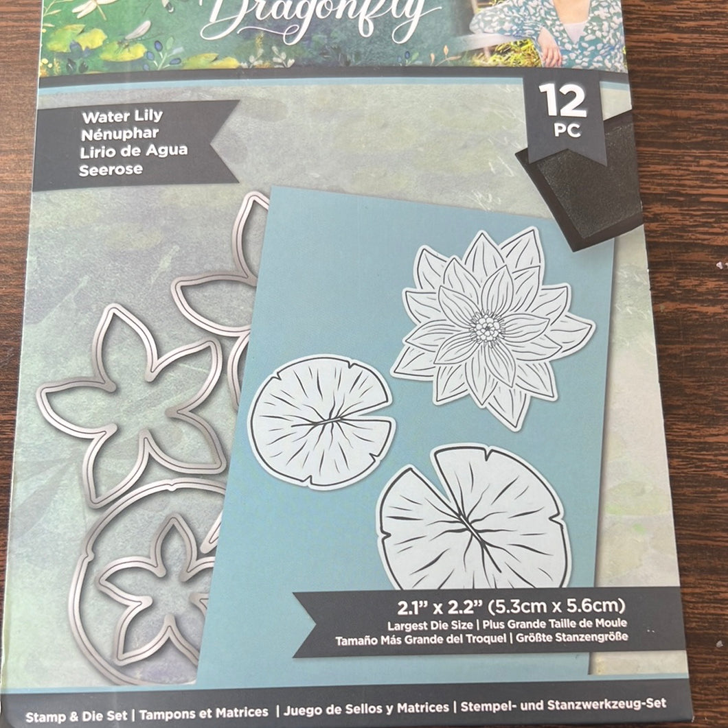 Water Lily die and stamp set by crafters company