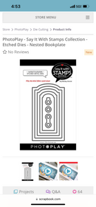 Nested bookplate die mini Slimline by Photoplay