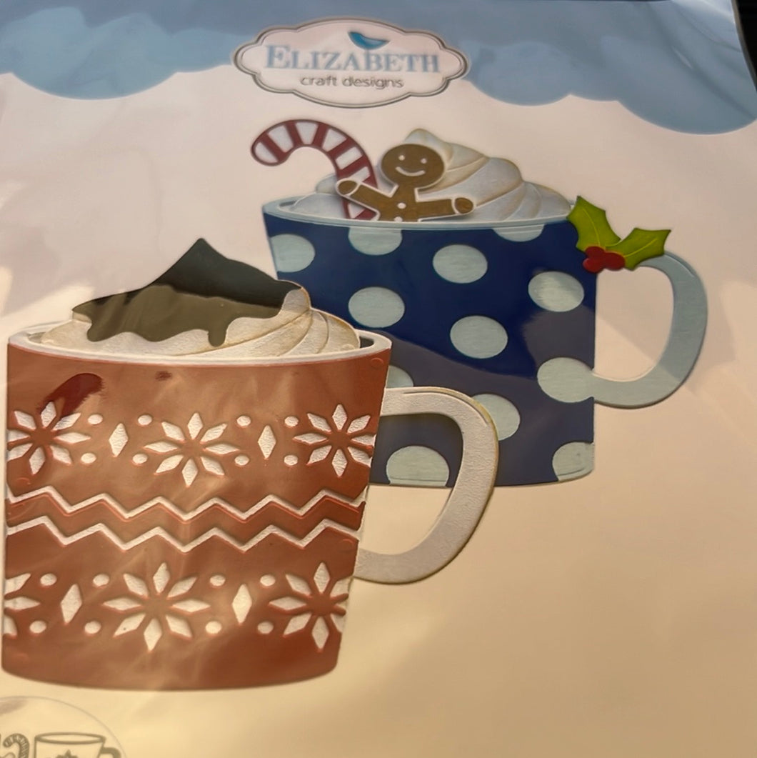 warm winter mug die by Elizabeth Crafts Designs