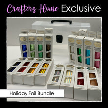Load image into Gallery viewer, Holiday Hot foil Christmas bauble plate bundle with storage case by couture creations