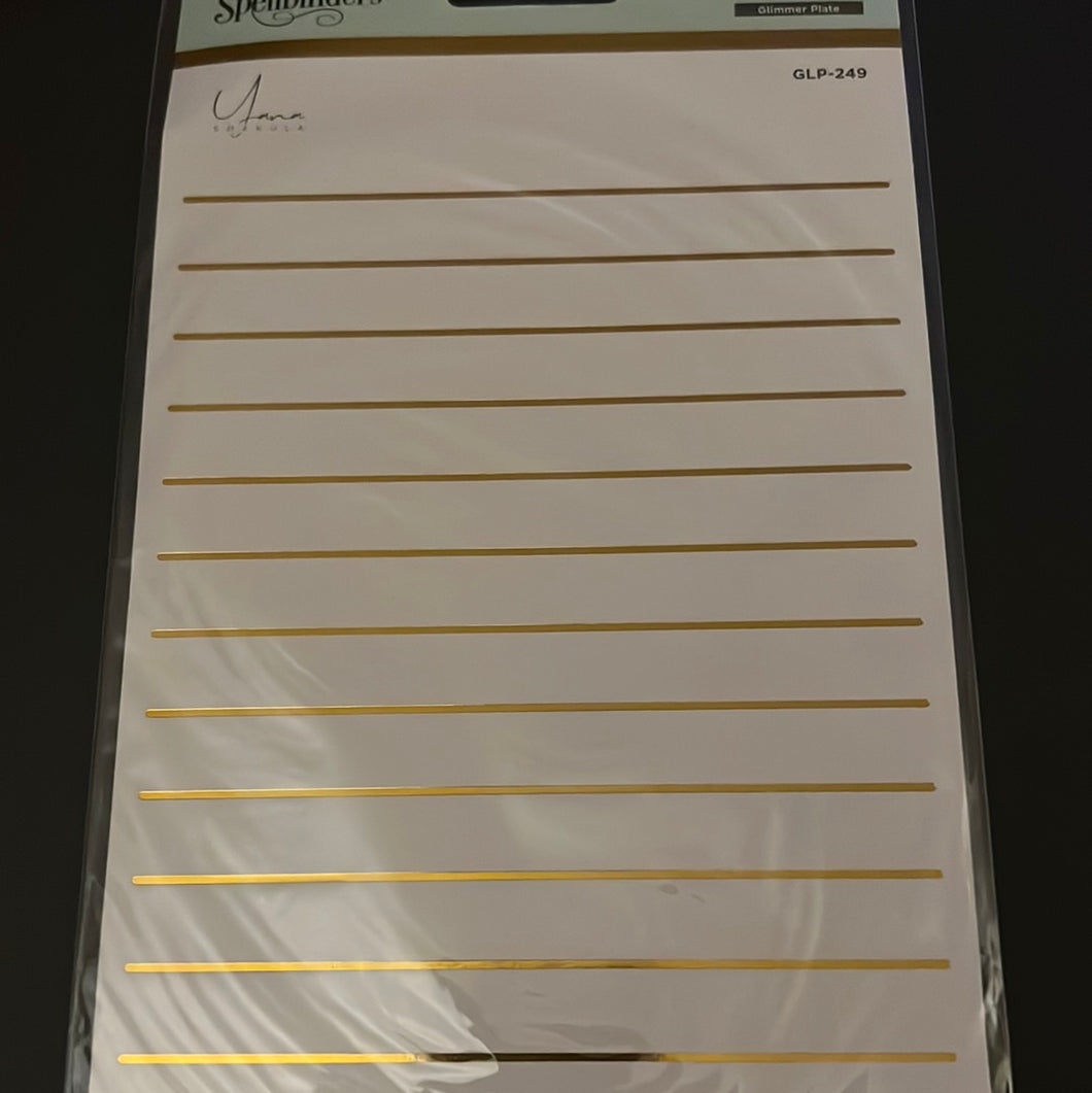 skinny stripe background glimmer plate by spellbinders