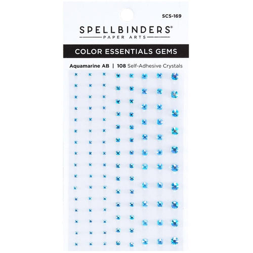 Aquamarine ab gems by spellbinders