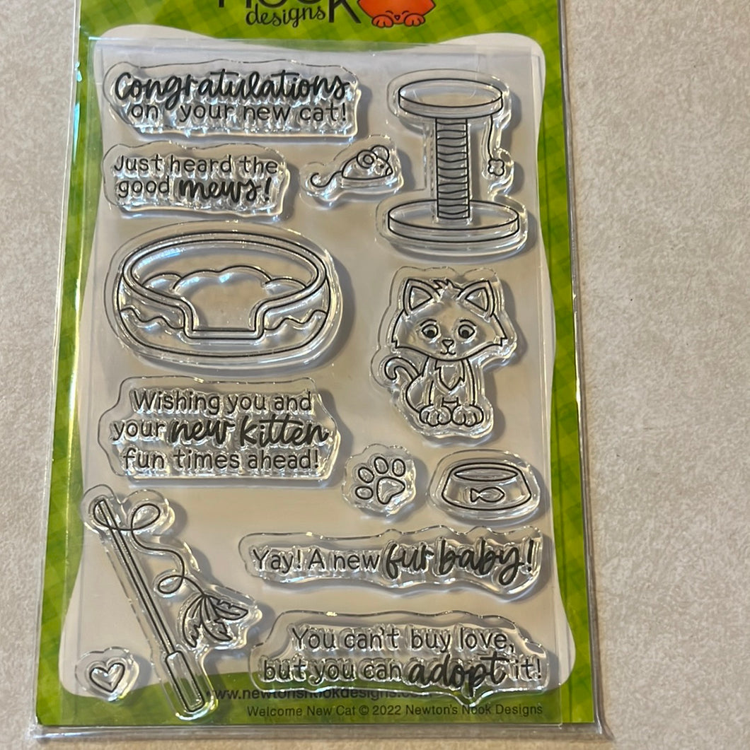 Welcome new dog stamp and die set by Newtons Nook