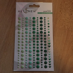 Green meadows enamel dots  by Altenew
