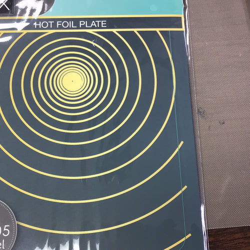 Spiral hot foil plate by Memory box