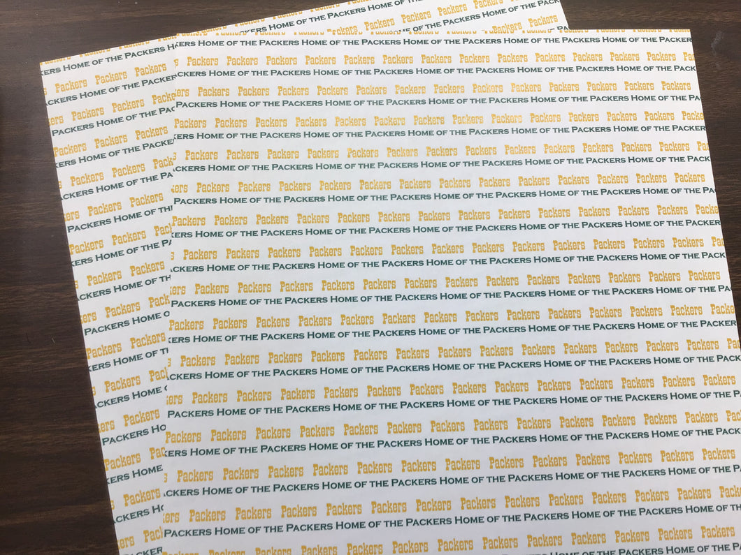 Home of the packers paper by scrapbook customs