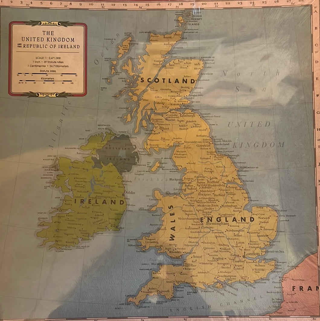 United Kingdom cartography paper by carta Bella