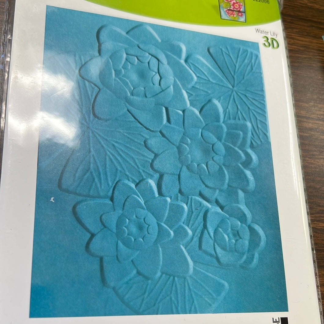 Water Lily 3d embossing folder by I crafter