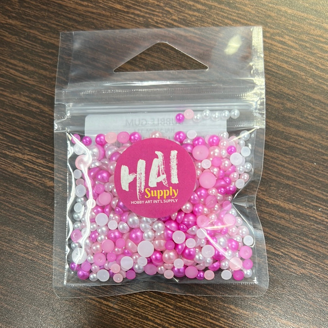 bubble gum half pearls by hai
