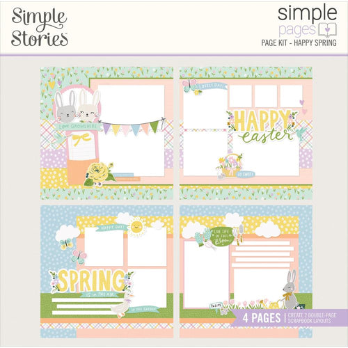 Happy spring page layout by simple stories