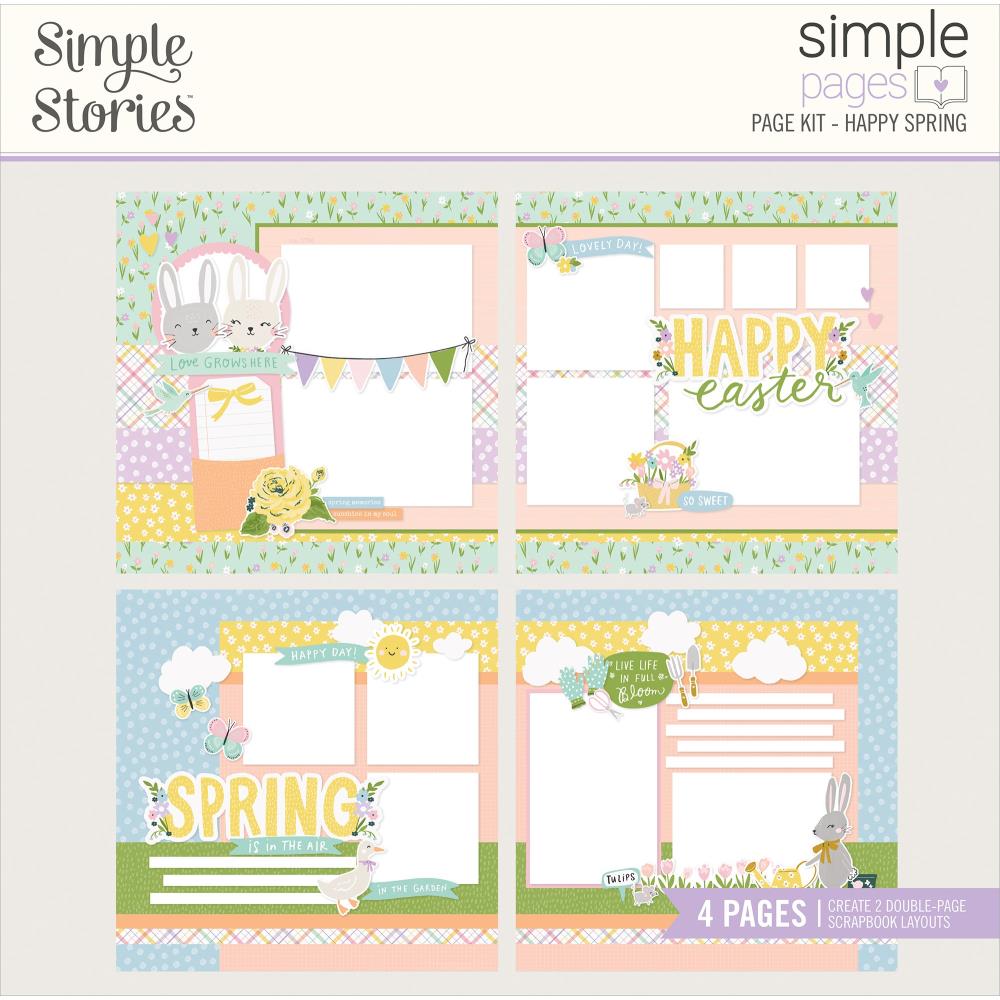 Happy spring page layout by simple stories