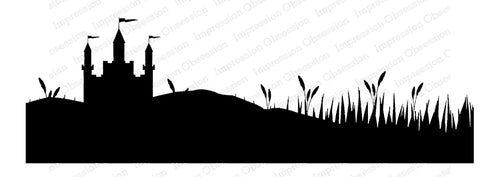 sand castle slimline stamp by IO