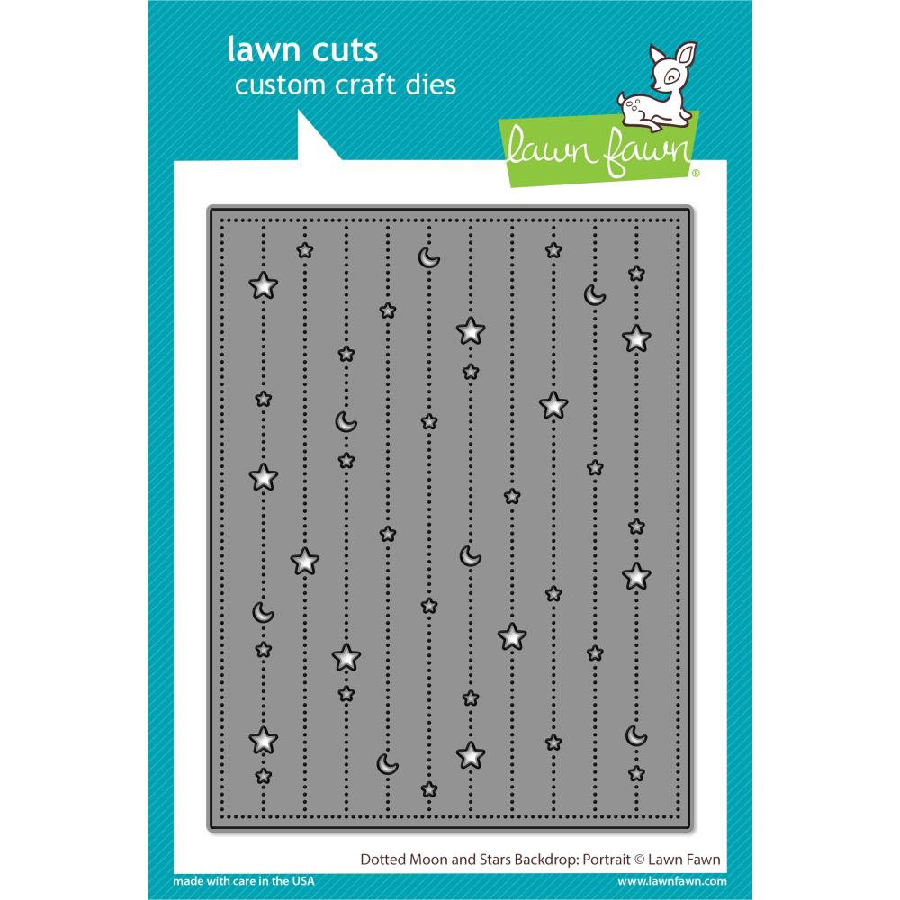 dotted moon and stars backdrop portrait die set by Lawn Fawn