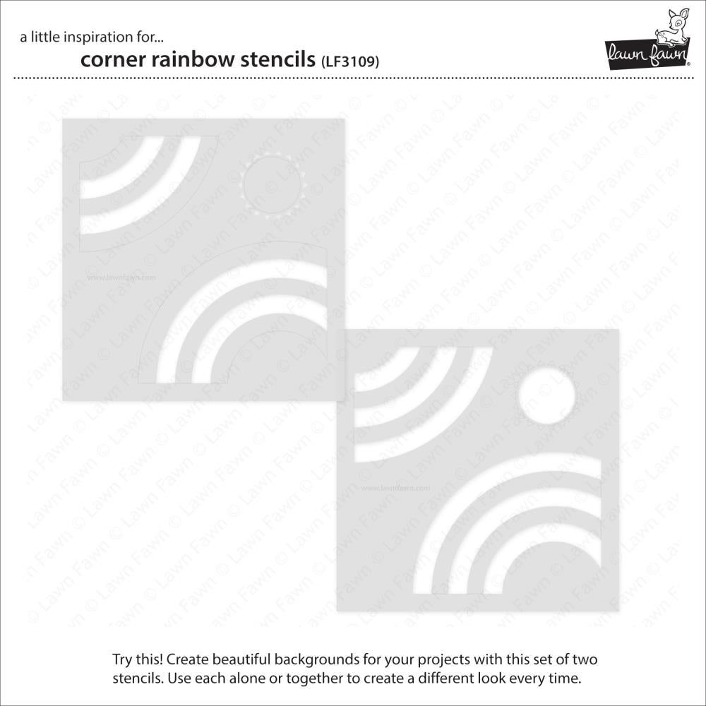 Corner Rainbow stencils set by Lawn Fawn