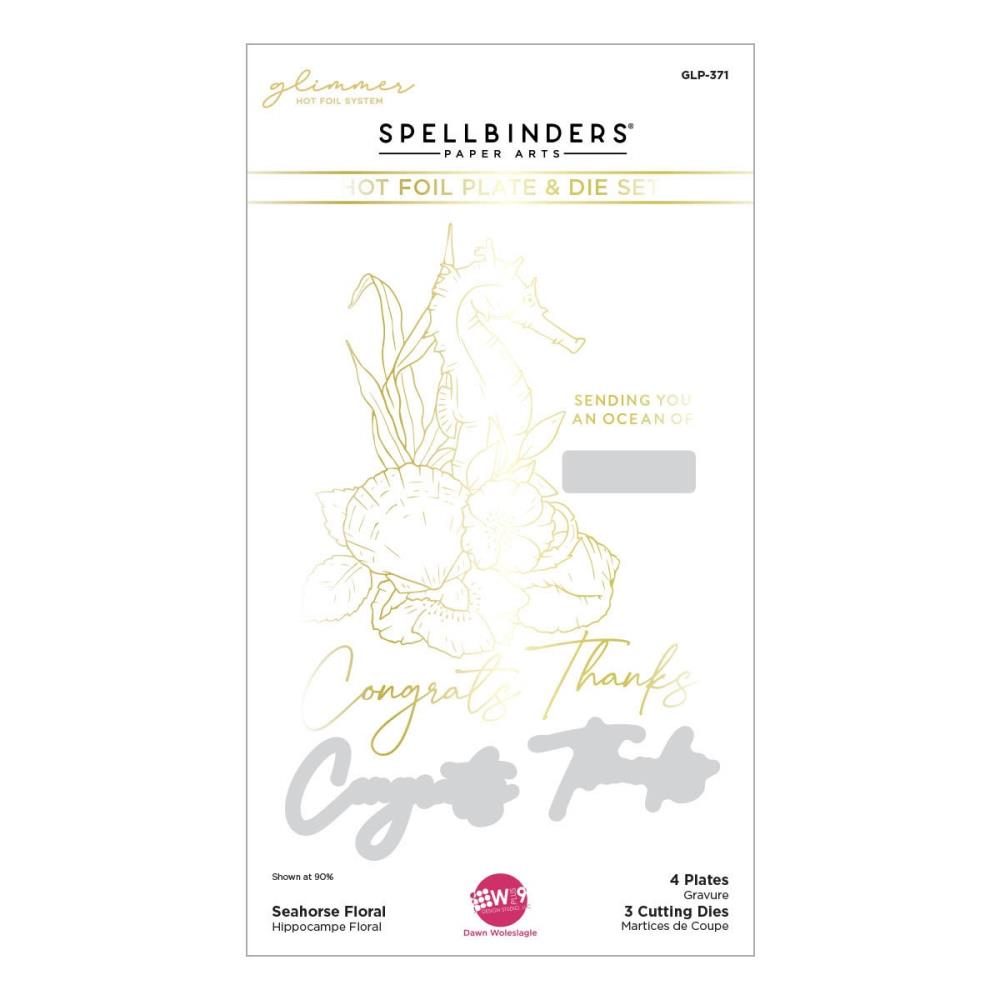 seahorse hot foil plate & die set by spellbinders