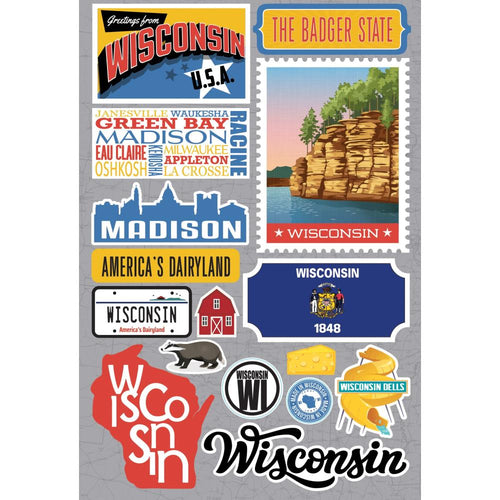 Wisconsin 3d stickers 3